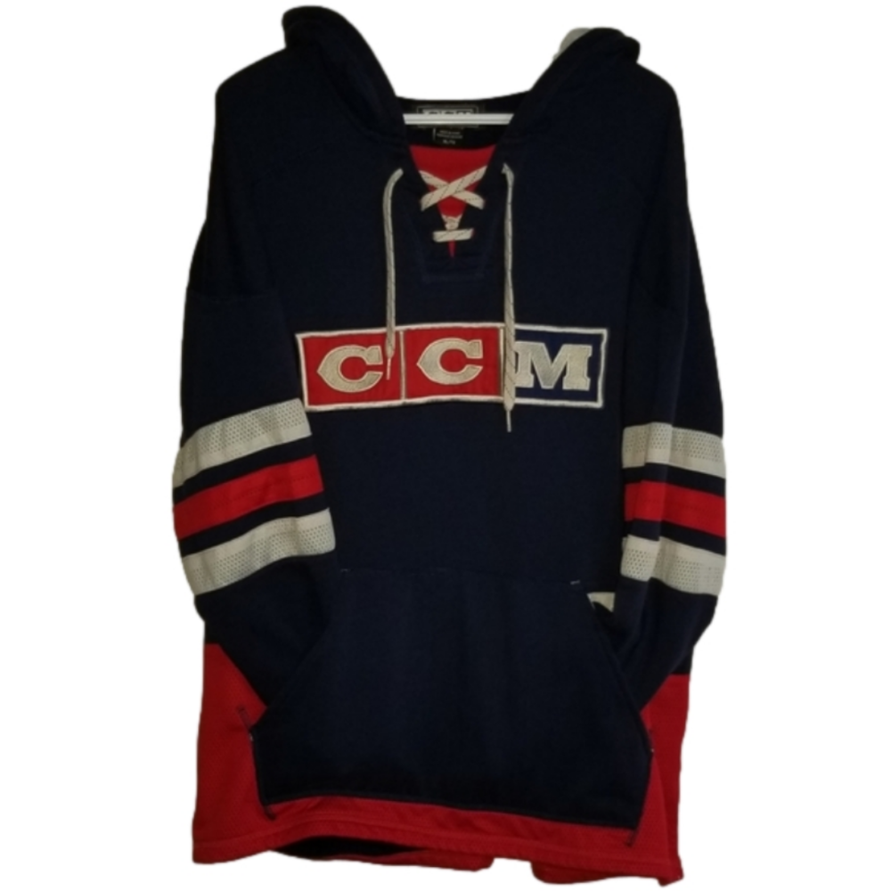 CCM Hooded Hockey Sweater Pullover Size XL